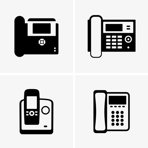 IP Phone Collection Vector Image