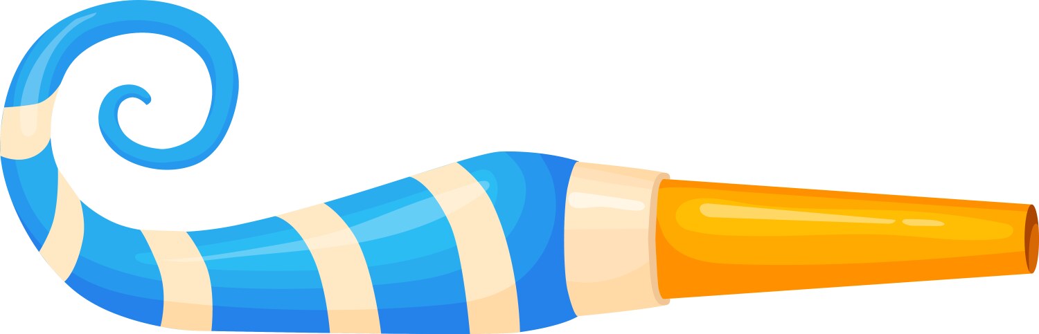 Colorful Party Blower - Noise Maker Vector Image
