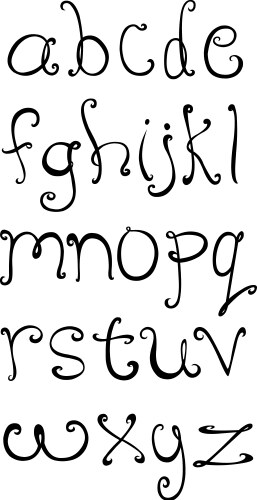 Letters hand written Royalty Free Vector Image