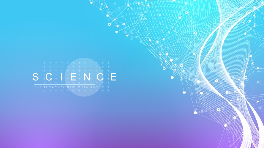 Digits abstract background with connected lines vector image