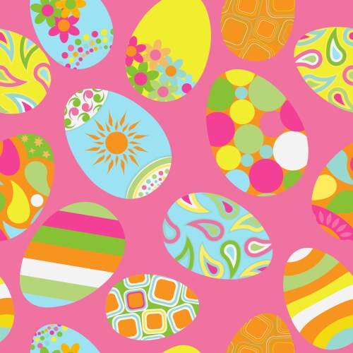 Easter seamless pattern Royalty Free Vector Image