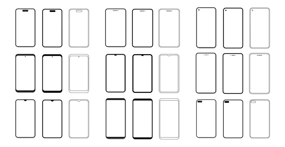 Handphone Screen Vector Android phone Vector Images & Graphics for Commercial Use | VectorStock