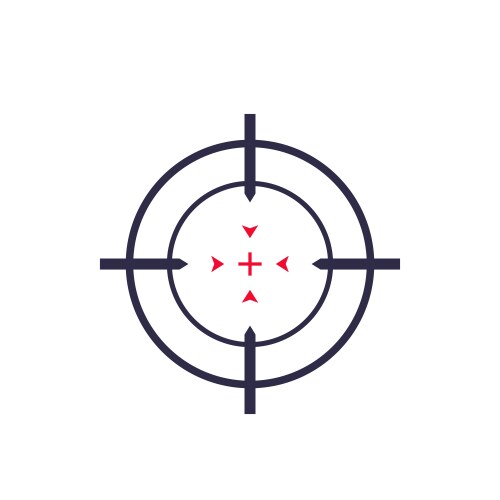 Crosshair icon set target mouse cursor pointers Vector Image