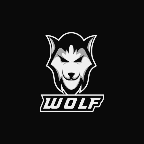 Modern Wolf Esports Logo Vector Image