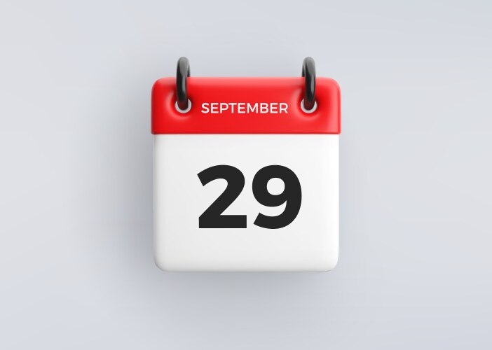 September 29 Calendar Vector Images (92)