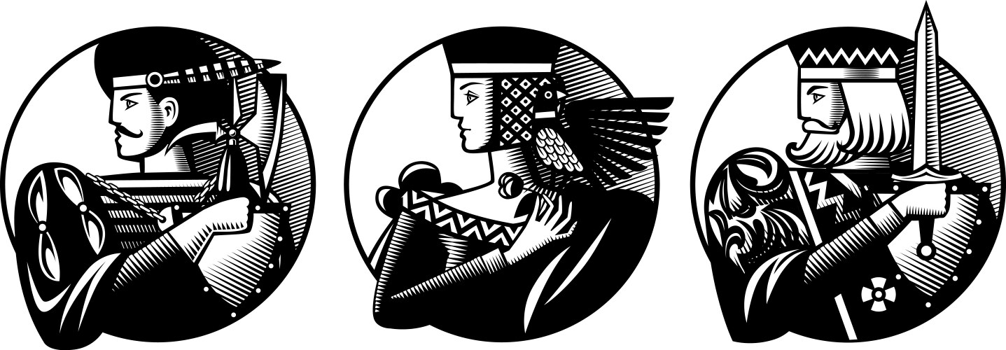 Vintage Playing Card Characters