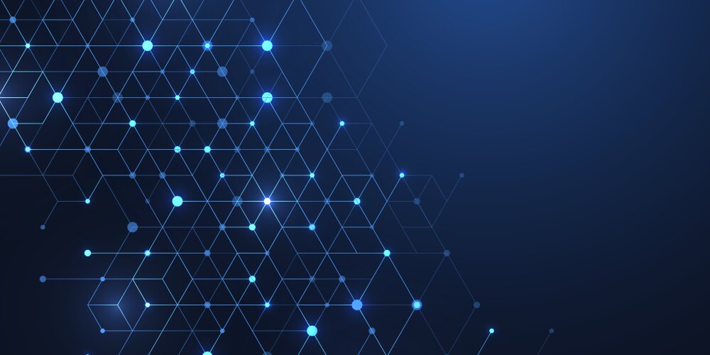 Abstract digital blockchain cube blocks concept vector image