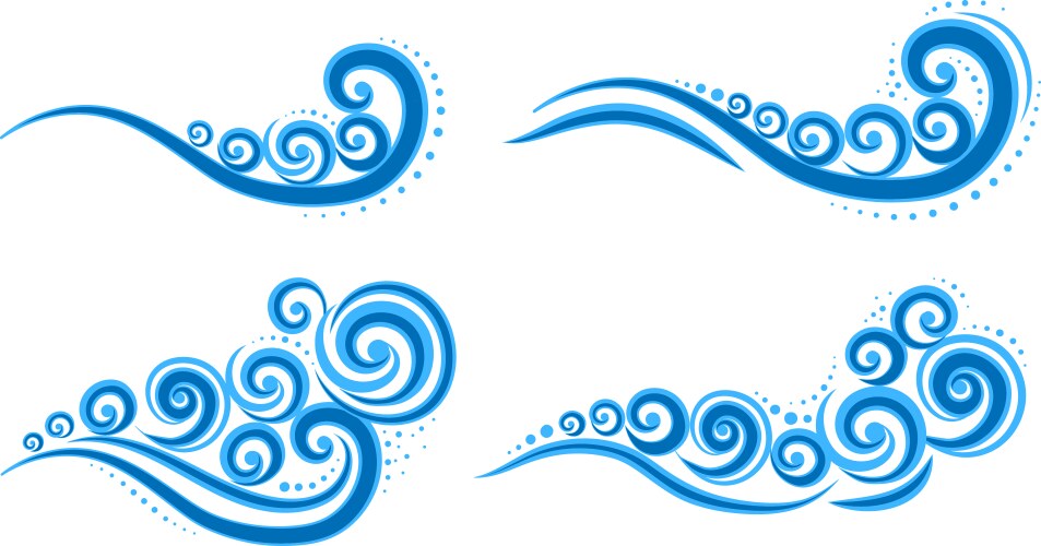 Sea and ocean waves Royalty Free Vector Image - VectorStock
