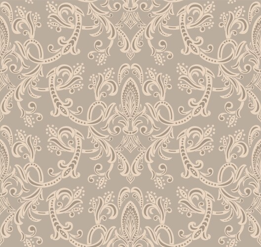 Seamless floral vintage gold wallpaper Royalty Free Vector