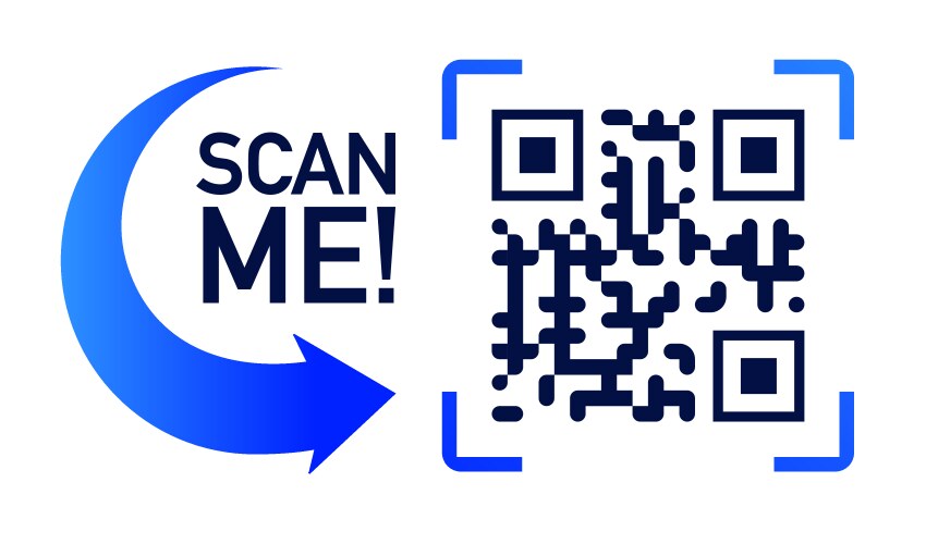 Qr code scan me icon trendy style vector image