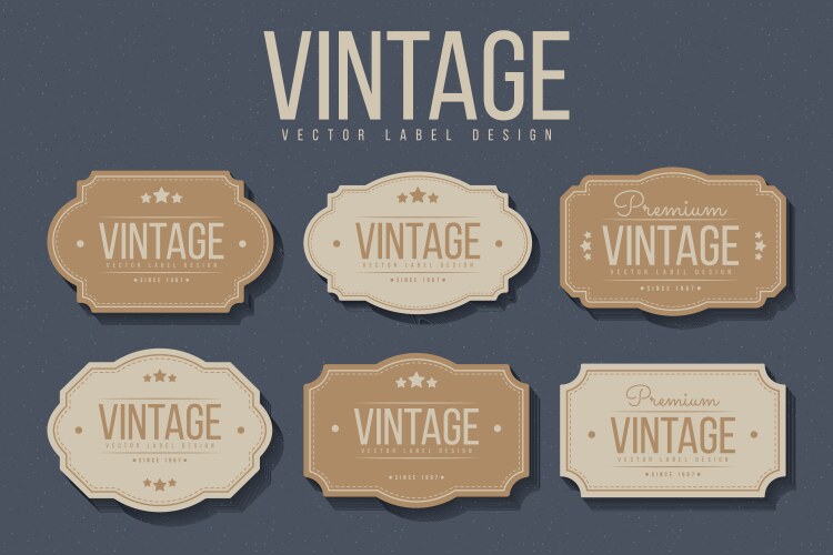 Vintage labels and frame design elements Vector Image