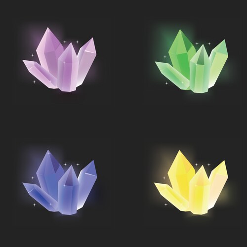 Shiny Crystal Icons Set – Royalty-Free Vector | VectorStock