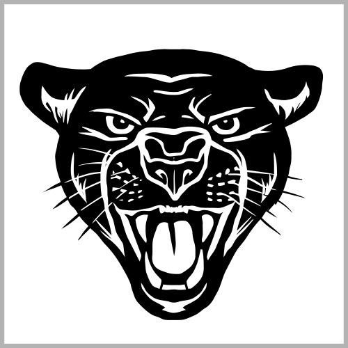 Black panther in a grunge style Royalty Free Vector Image