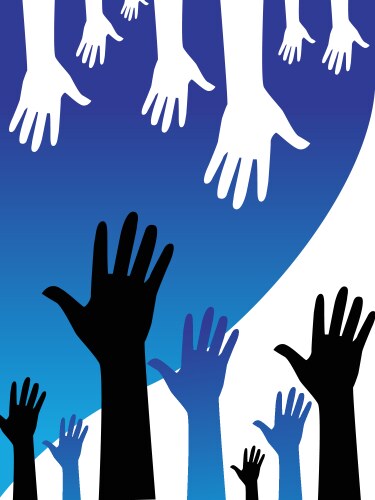 Helping hand vector image