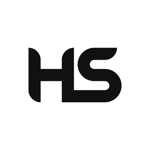 Sh letter logo design with simple style Vector Image