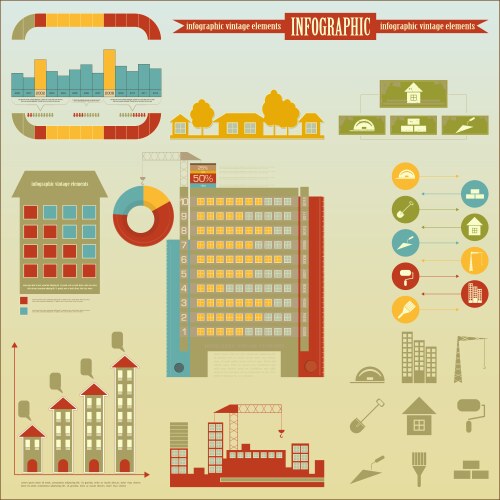 Construction worker infographic Royalty Free Vector Image