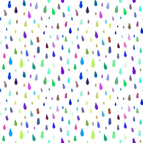 Cute seamless pattern with colorful water drops Vector Image