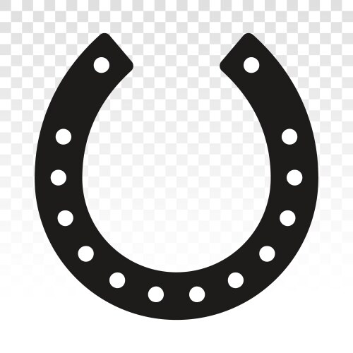 horseshoe horse shoe flat icon for apps vector