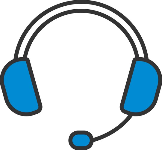 Rap headset icon simple style Royalty Free Vector Image