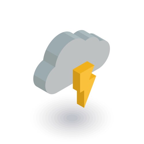 Thunderstorm cloud hand drawn Royalty Free Vector Image