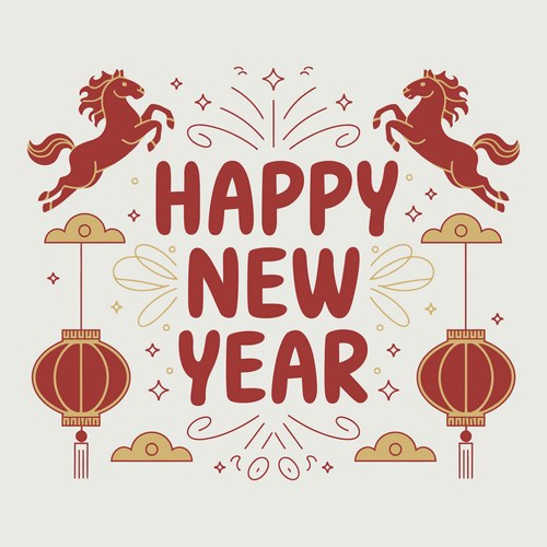 Fire horse chinese new year 2026 celebration – Royalty-Free Vector ...