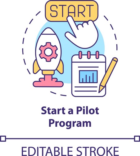 Pilot Project Startup Concept – Royalty-Free Vector | VectorStock