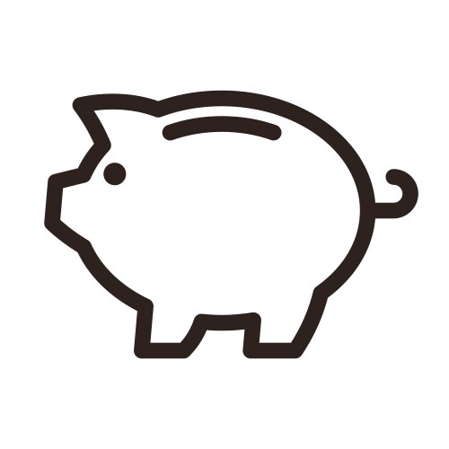 piggy bank savings symbol vector image