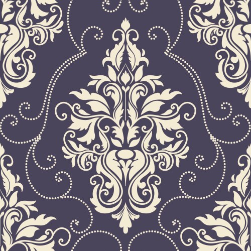 Vintage damask seamless pattern element Royalty Free Vector