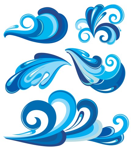 Water waves Royalty Free Vector Image - VectorStock