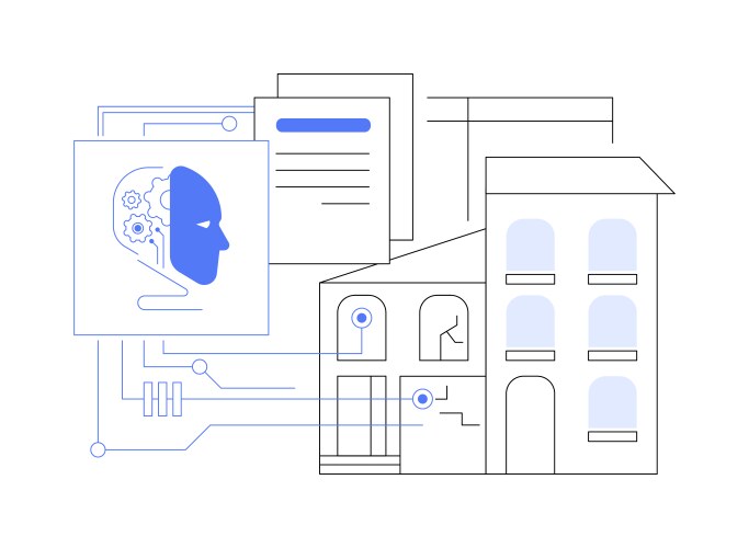 ai-supported property inspection abstract concept vector