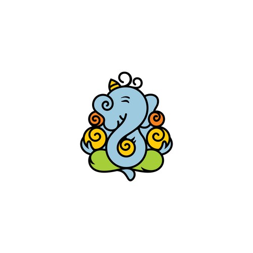 Hindu God Ganesha - Hand Drawn Icon Vector Image