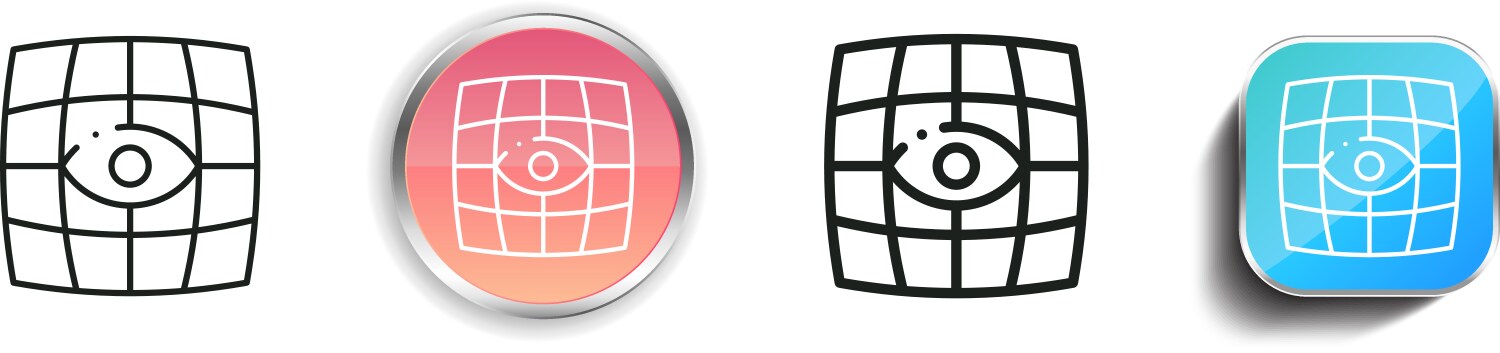 Grid icon thin linear regular and button style vector image