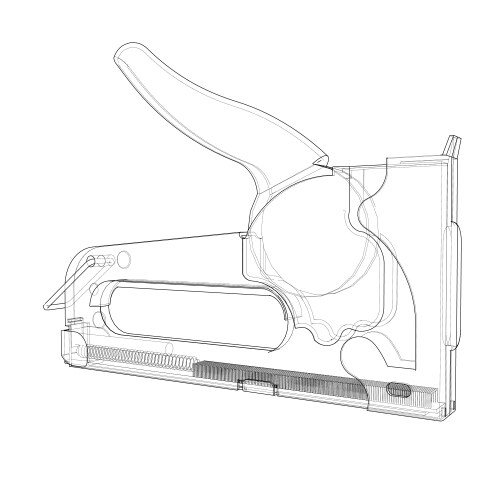 Outline construction stapler Royalty Free Vector Image