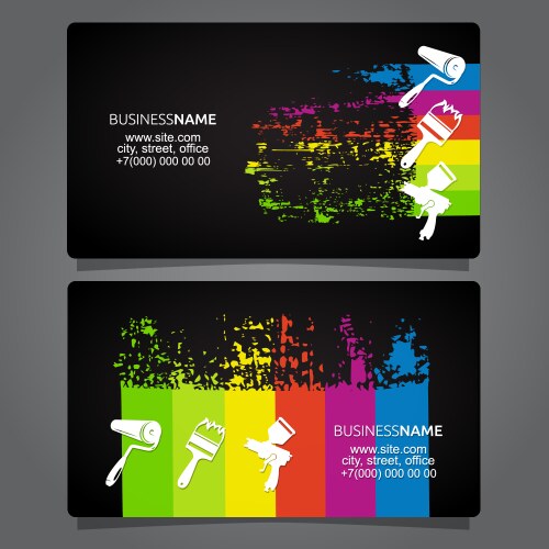 Painters Business Cards Vector Images (over 600)