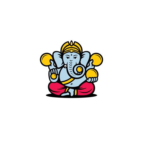 Hindu God Ganesha - Hand Drawn Icon Vector Image