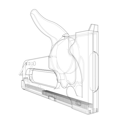 Outline construction stapler Royalty Free Vector Image