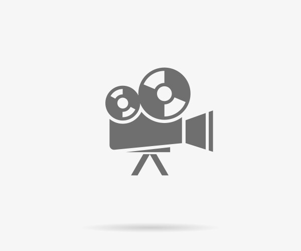 Cinema camera retro projector vintage film Vector Image
