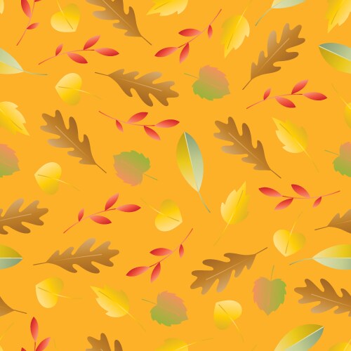Seamless pattern with autumn colorful leaves Vector Image
