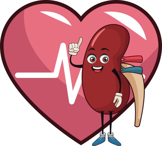 Kidney funny cartoon vector image