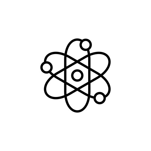 Atom icon on white background Royalty Free Vector Image