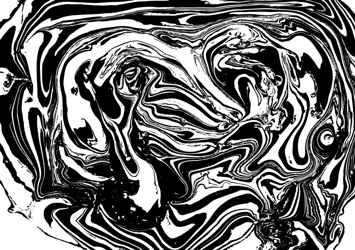 Black and white abstract background liquid marble Vector Image