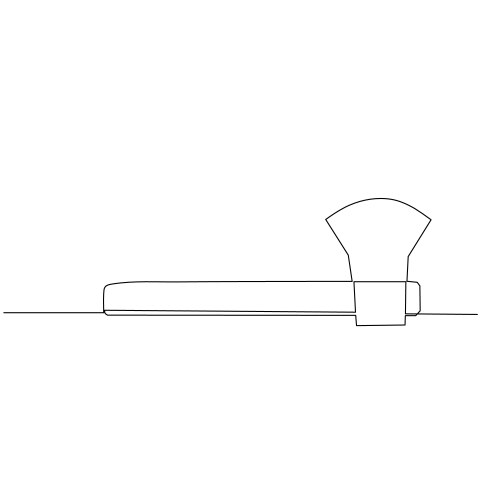 axe continuous line drawing home tool for cutting vector image