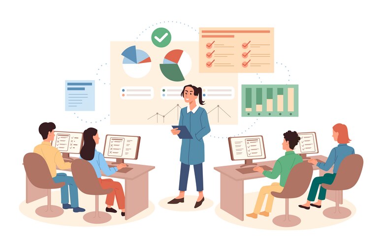 Group Learning Session – Royalty-Free Vector | VectorStock