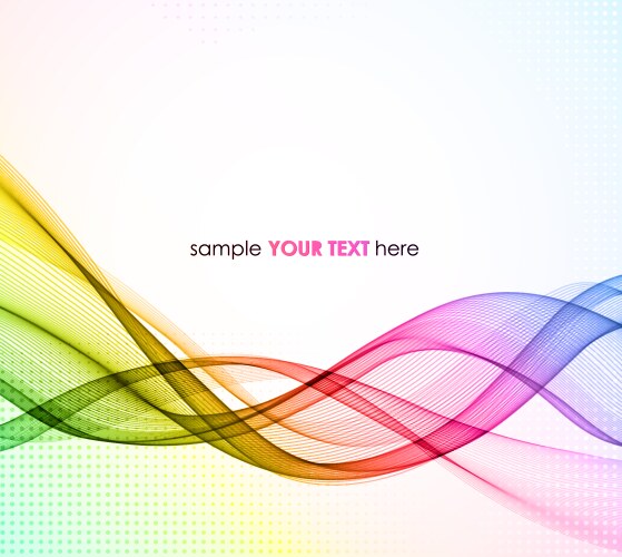 Abstract shiny color spectrum wave design element Vector Image
