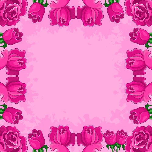 Border from flowers Vector Image