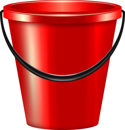 Realistic bucket Royalty Free Vector Image - VectorStock