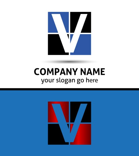 Letter v logo icon Vector Image