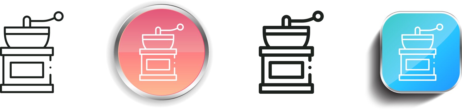 Grinder icon thin linear regular and button style vector image