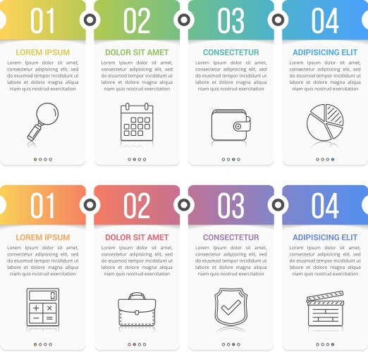 infographic elements with numbers vector image