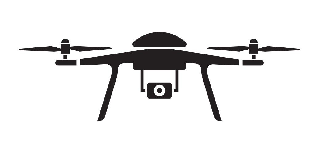 Black drone icon Royalty Free Vector Image - VectorStock